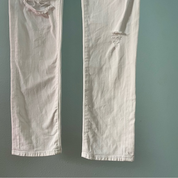 PAIGE Jimmy Jimmy White Distressed Skinny Jeans 25 - Picture 3 of 16